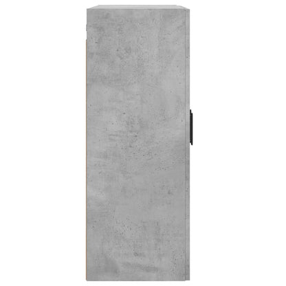 Wandkast 69,5X34X90 Cm Bewerkt Hout Betongrijs