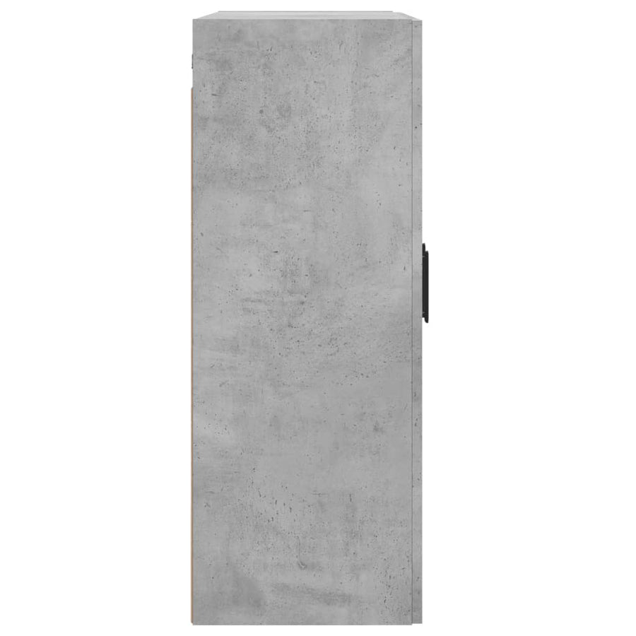 Wandkast 69,5X34X90 Cm Bewerkt Hout Betongrijs