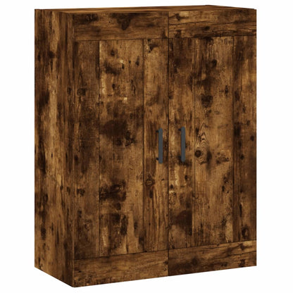 Wandkast 69,5X34X90 Cm Bewerkt Hout Gerookt Eikenkleurig