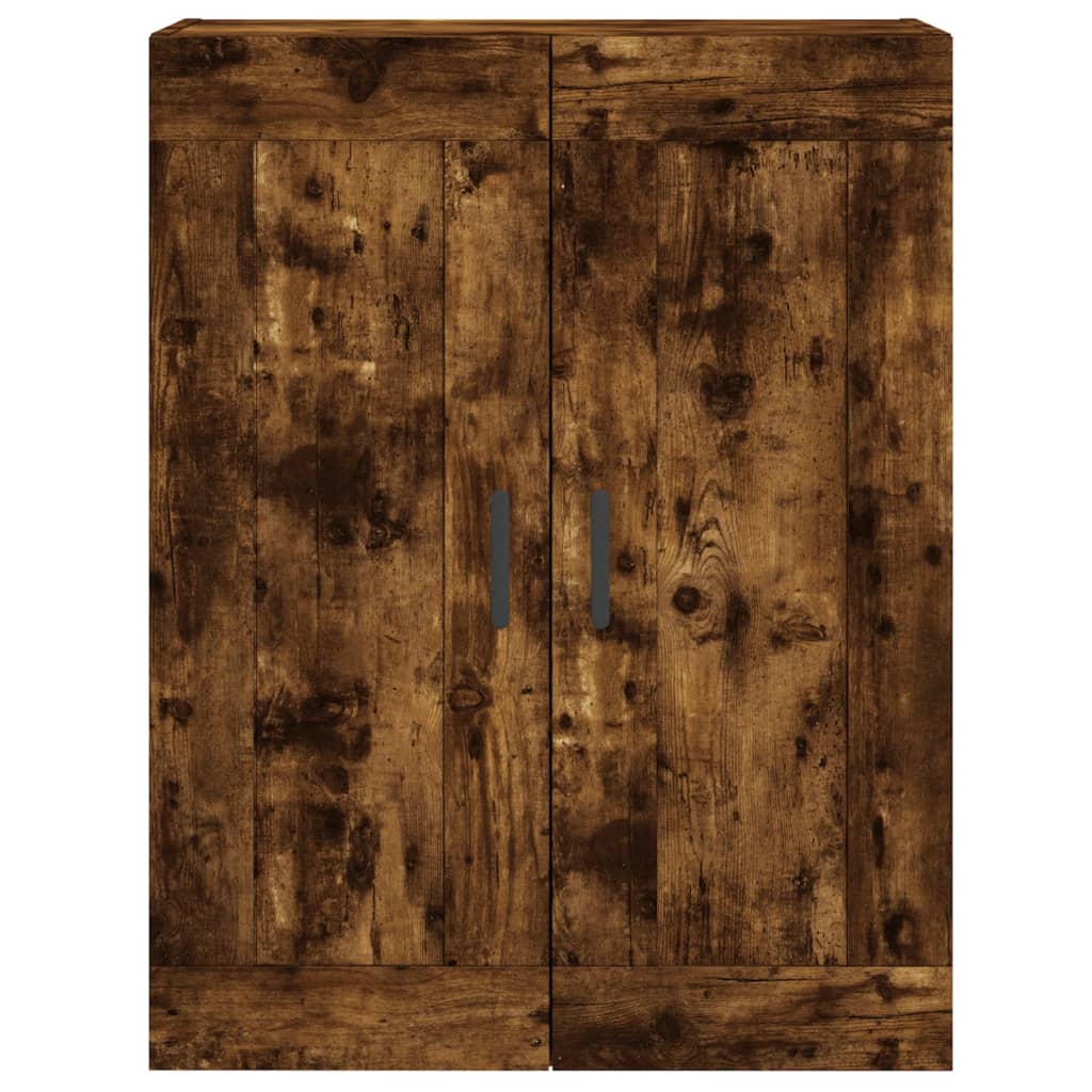 Wandkast 69,5X34X90 Cm Bewerkt Hout Gerookt Eikenkleurig