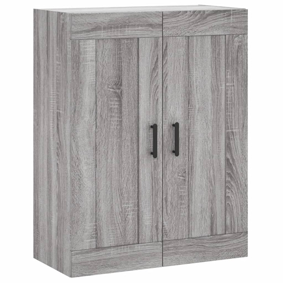 Wandkast 69,5X34X90 Cm Bewerkt Hout Grijs Sonoma Eikenkleurig