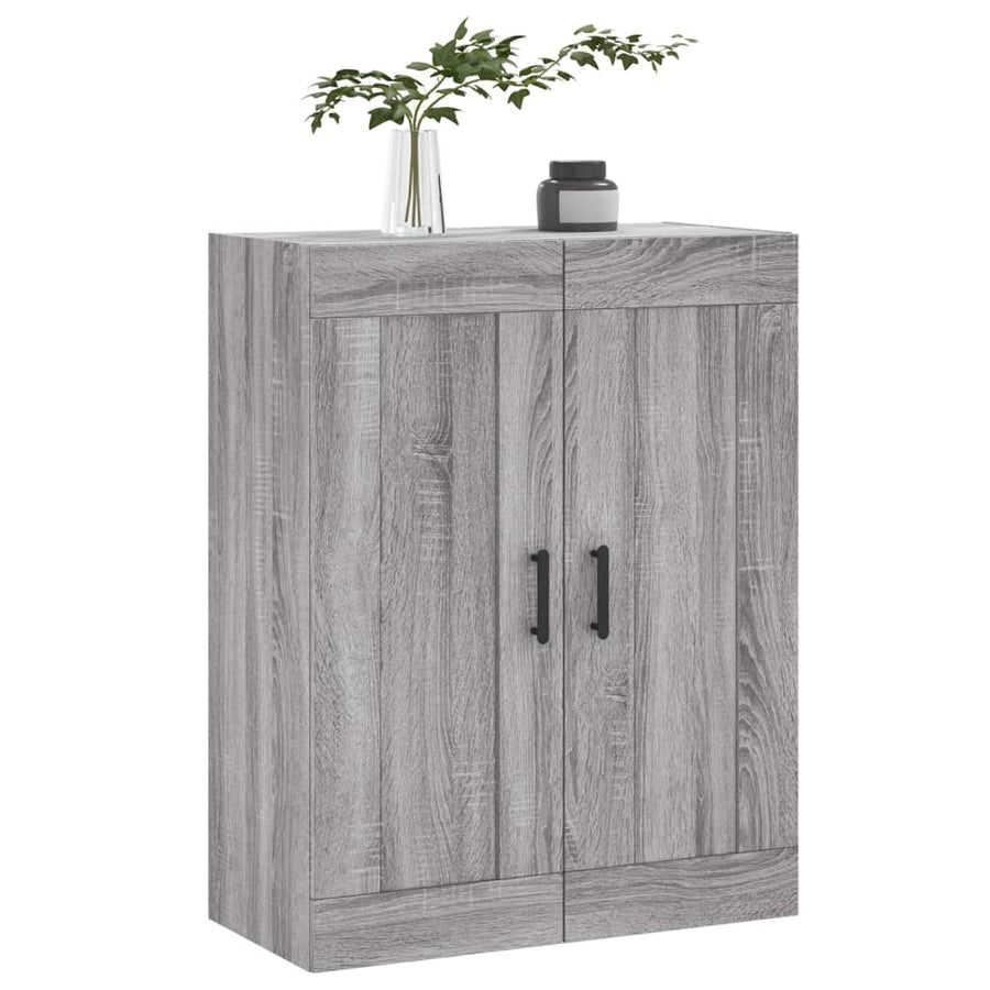 Wandkast 69,5X34X90 Cm Bewerkt Hout Grijs Sonoma Eikenkleurig