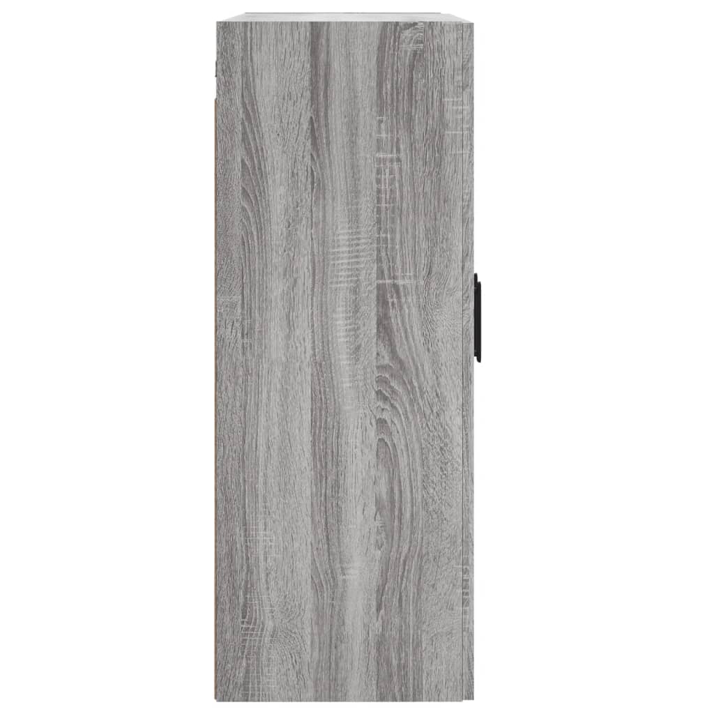 Wandkast 69,5X34X90 Cm Bewerkt Hout Grijs Sonoma Eikenkleurig