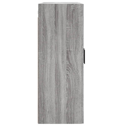 Wandkast 69,5X34X90 Cm Bewerkt Hout Grijs Sonoma Eikenkleurig