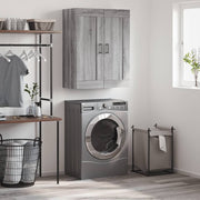 Wandkast 69,5x34x90 cm grijs sonoma eiken bewerkt hout