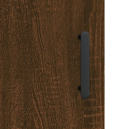 Wandkast 69,5X34X90 Cm Bewerkt Hout Bruin Eikenkleur