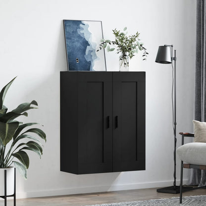 Wandkast 69,5X34X90 Cm Bewerkt Hout Zwart