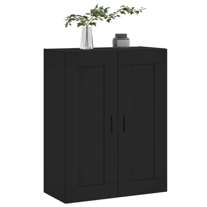 Wandkast 69,5X34X90 Cm Bewerkt Hout Zwart