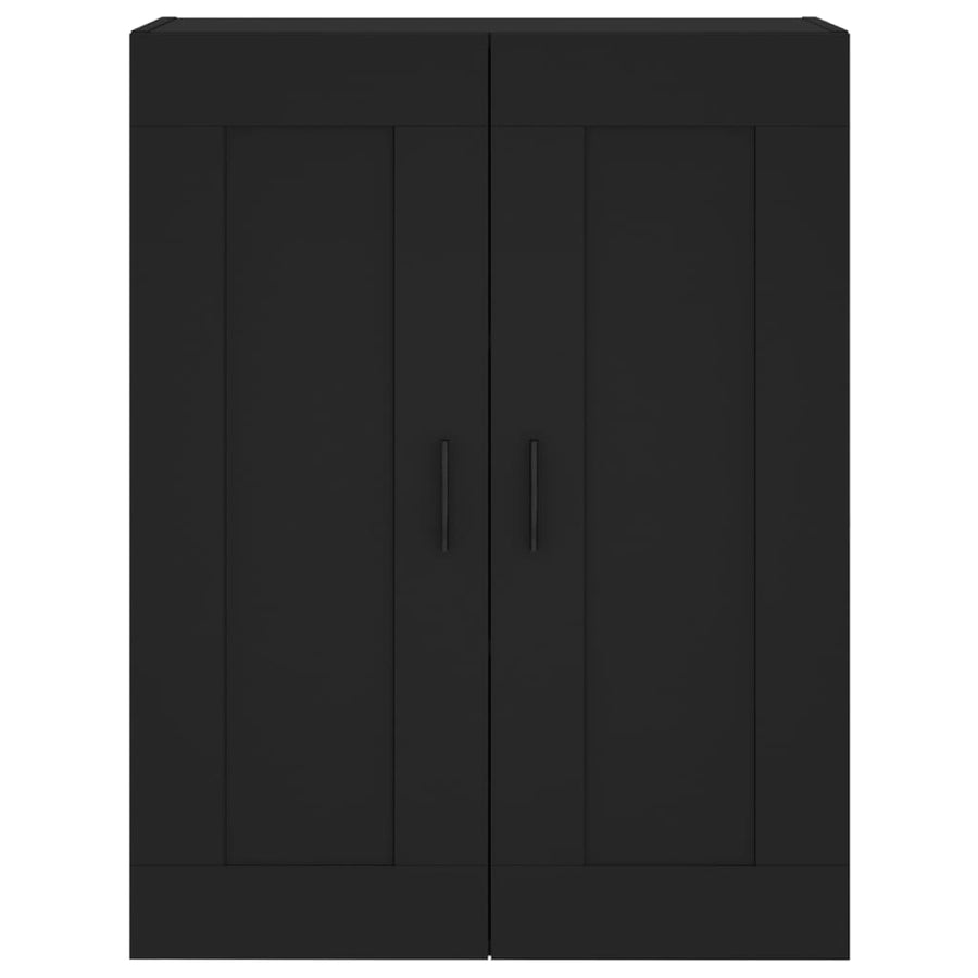 Wandkast 69,5X34X90 Cm Bewerkt Hout Zwart
