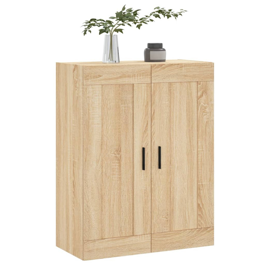 Wandkast 69,5X34X90 Cm Bewerkt Hout Sonoma Eikenkleurig