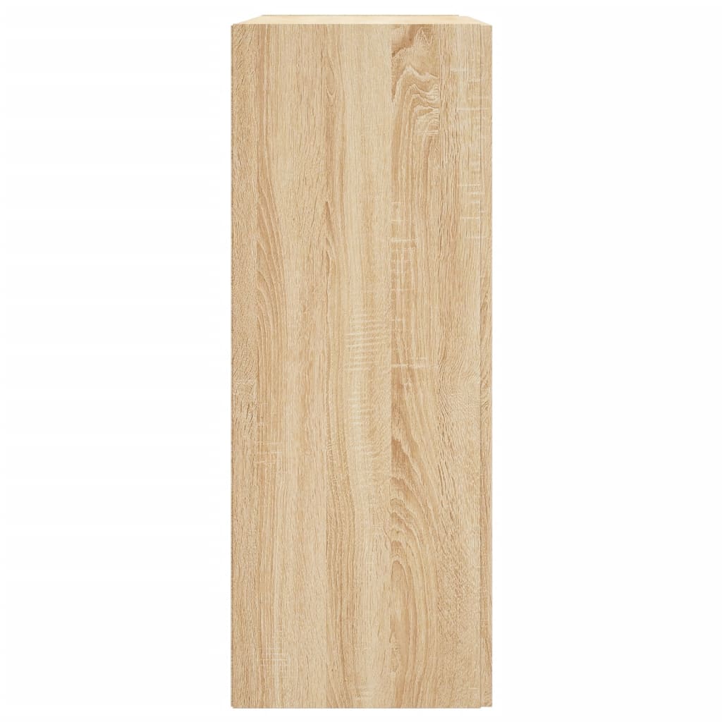 Wandkast 69,5X34X90 Cm Bewerkt Hout Sonoma Eikenkleurig