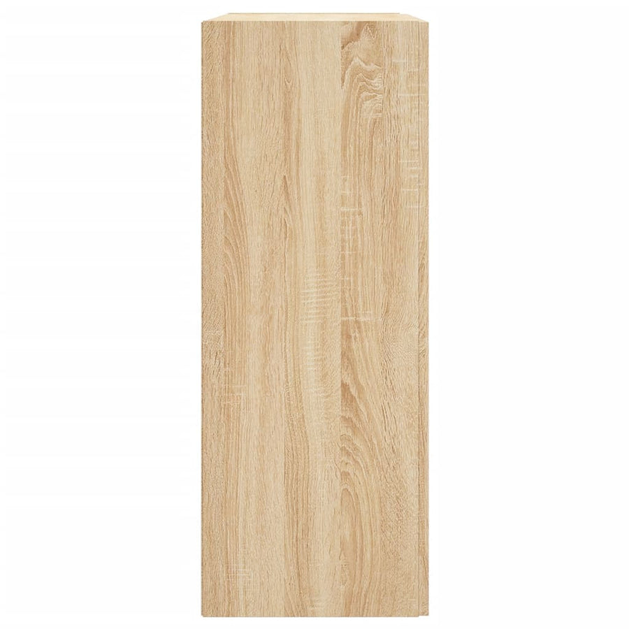 Wandkast 69,5X34X90 Cm Bewerkt Hout Sonoma Eikenkleurig