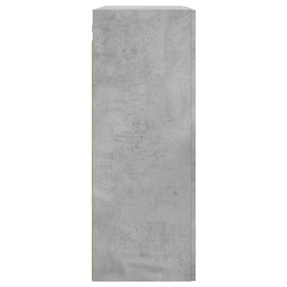 Wandkast 69,5X34X90 Cm Bewerkt Hout Betongrijs