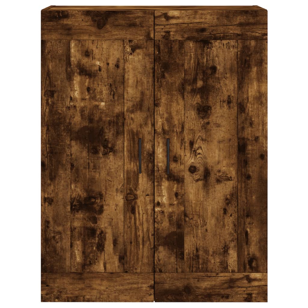 Wandkast 69,5X34X90 Cm Bewerkt Hout Gerookt Eikenkleurig