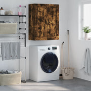 Wandkast 69,5x34x90 cm bewerkt hout gerookt eiken