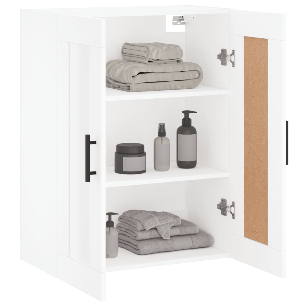 Wandkast 69,5X34X90 Cm Bewerkt Hout Wit