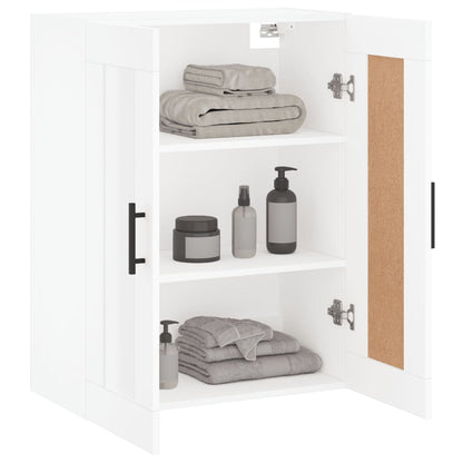 Wandkast 69,5X34X90 Cm Bewerkt Hout Wit