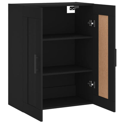 Wandkast 69,5X34X90 Cm Bewerkt Hout Zwart
