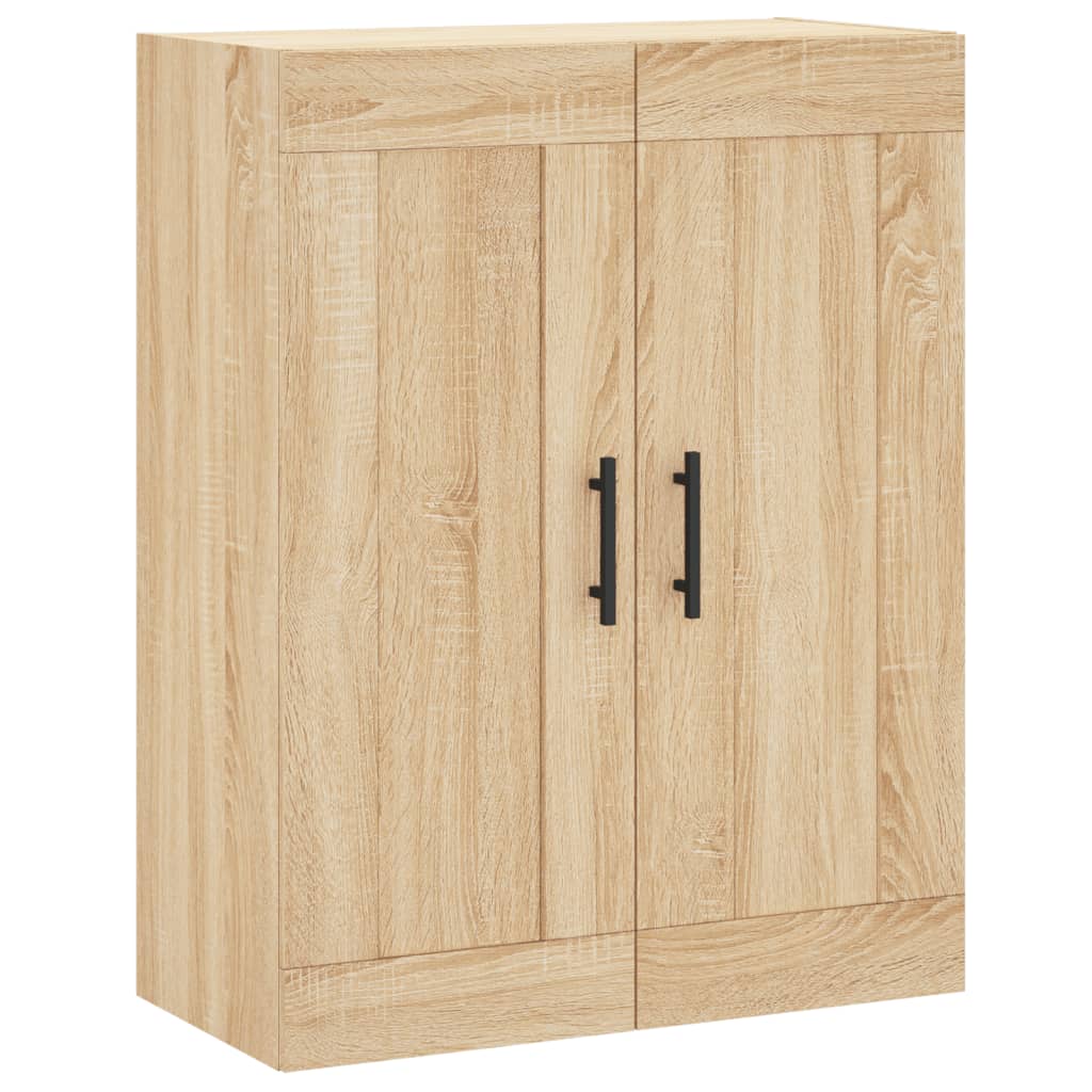 Wandkast 69,5X34X90 Cm Bewerkt Hout Sonoma Eikenkleurig
