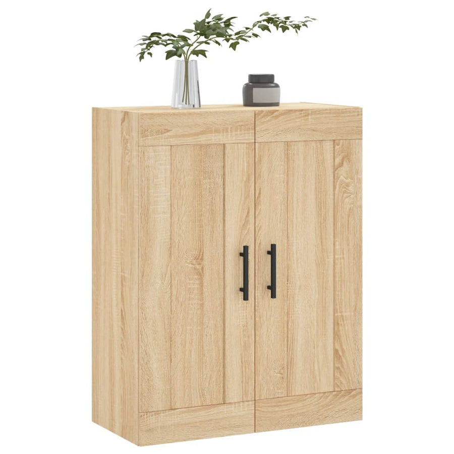 Wandkast 69,5X34X90 Cm Bewerkt Hout Sonoma Eikenkleurig