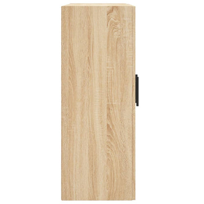 Wandkast 69,5X34X90 Cm Bewerkt Hout Sonoma Eikenkleurig