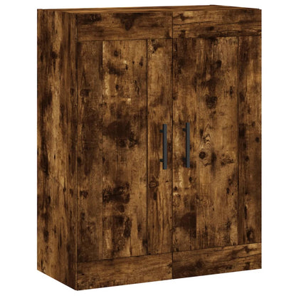 Wandkast 69,5X34X90 Cm Bewerkt Hout Gerookt Eikenkleurig