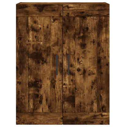 Wandkast 69,5X34X90 Cm Bewerkt Hout Gerookt Eikenkleurig