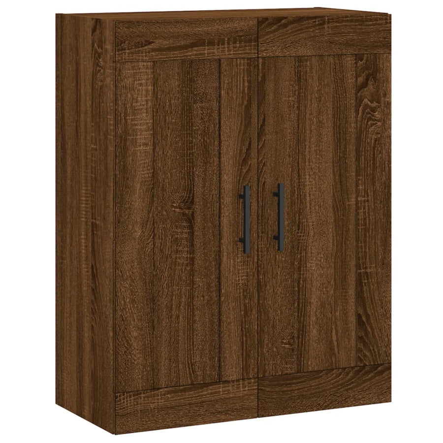 Wandkast 69,5X34X90 Cm Bewerkt Hout Bruin Eikenkleur