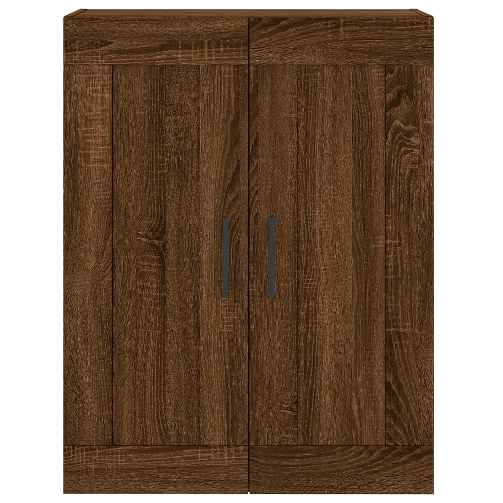 Wandkast 69,5X34X90 Cm Bewerkt Hout Bruin Eikenkleur