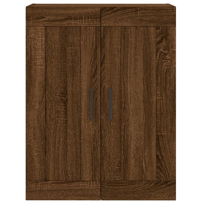 Wandkast 69,5X34X90 Cm Bewerkt Hout Bruin Eikenkleur