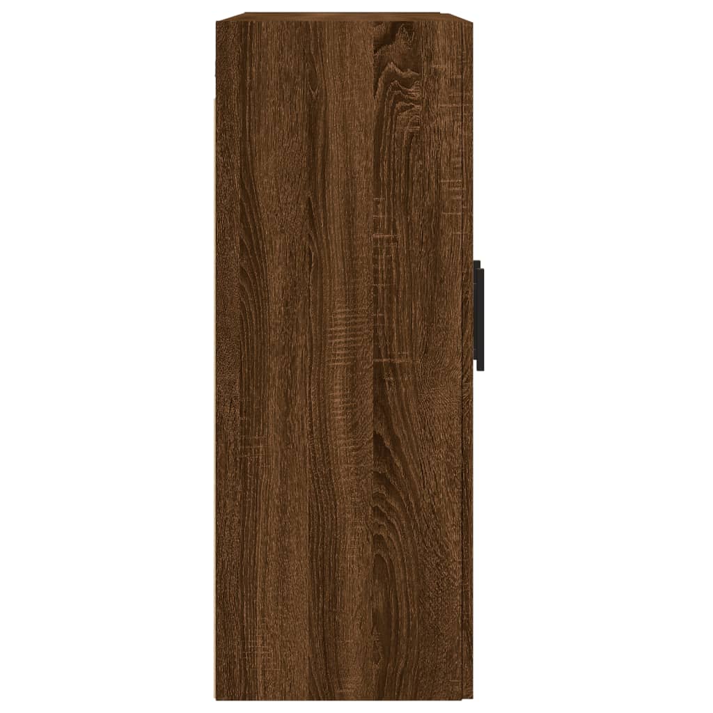 Wandkast 69,5X34X90 Cm Bewerkt Hout Bruin Eikenkleur