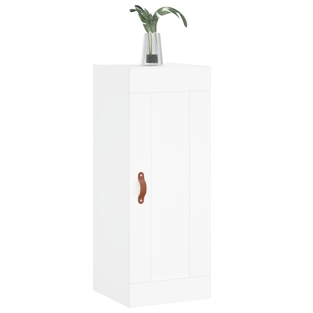 Wandkast 34,5X34X90 Cm Bewerkt Hout Wit
