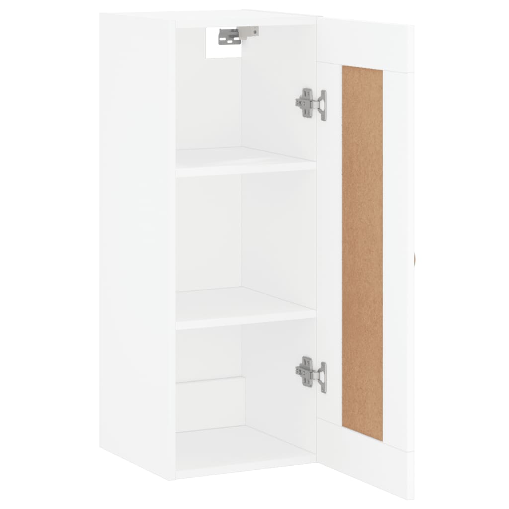 Wandkast 34,5X34X90 Cm Bewerkt Hout Wit