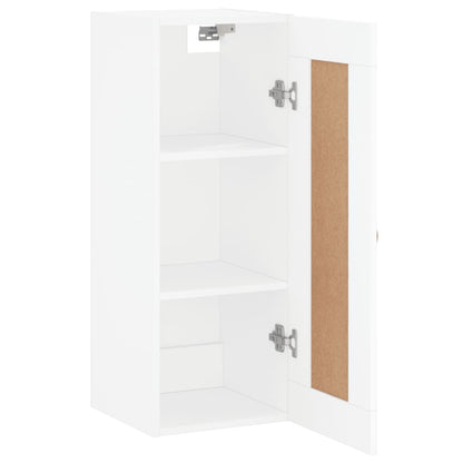 Wandkast 34,5X34X90 Cm Bewerkt Hout Wit