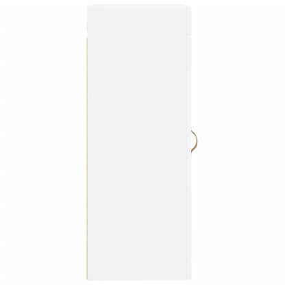 Wandkast 34,5X34X90 Cm Bewerkt Hout Wit