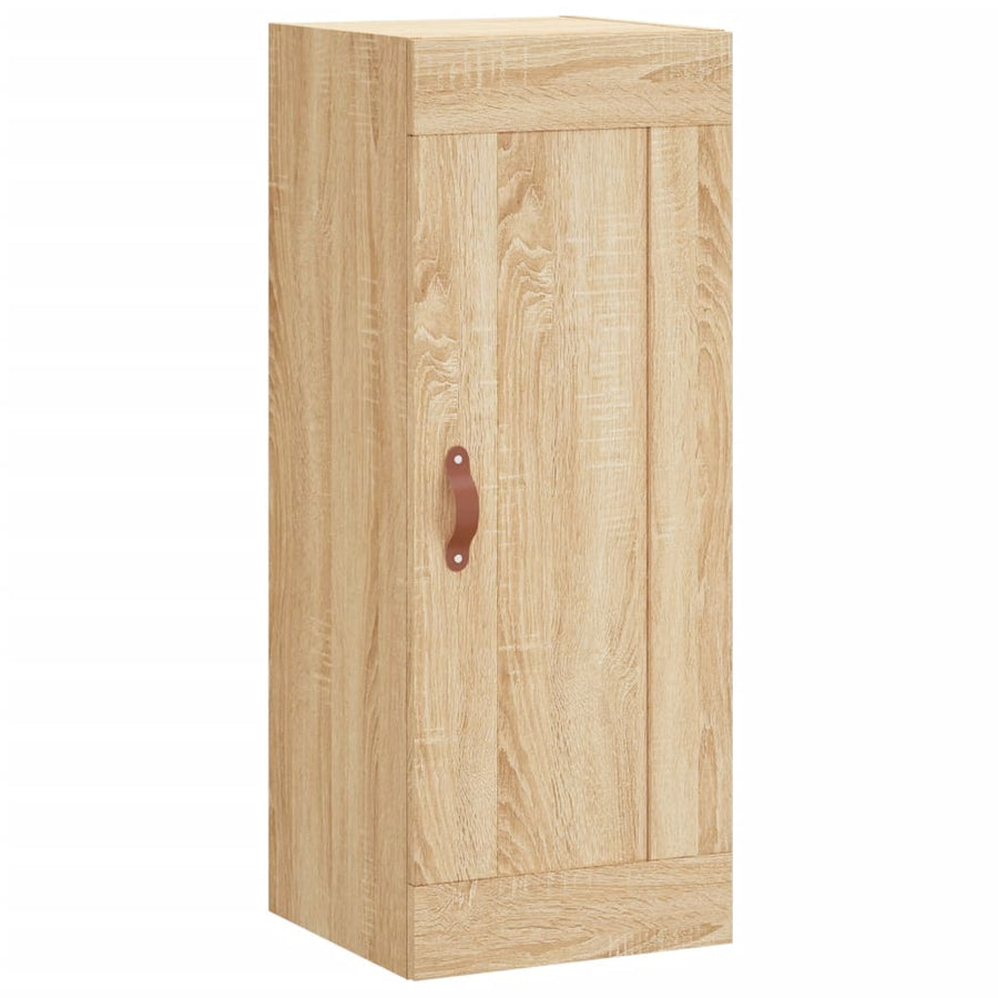 Wandkast 34,5X34X90 Cm Bewerkt Hout Kleurig Sonoma eiken