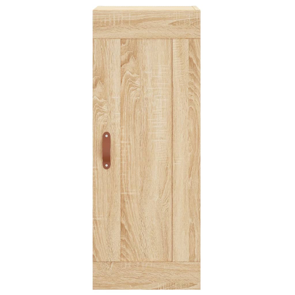 Wandkast 34,5X34X90 Cm Bewerkt Hout Kleurig Sonoma eiken