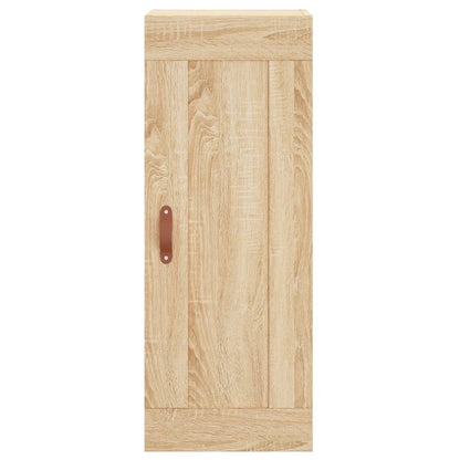 Wandkast 34,5X34X90 Cm Bewerkt Hout Kleurig Sonoma eiken