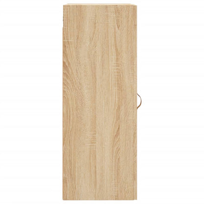 Wandkast 34,5X34X90 Cm Bewerkt Hout Kleurig Sonoma eiken