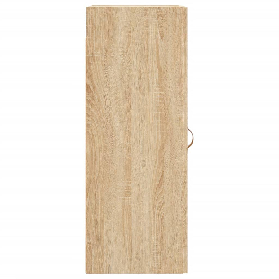 Wandkast 34,5X34X90 Cm Bewerkt Hout Kleurig Sonoma eiken