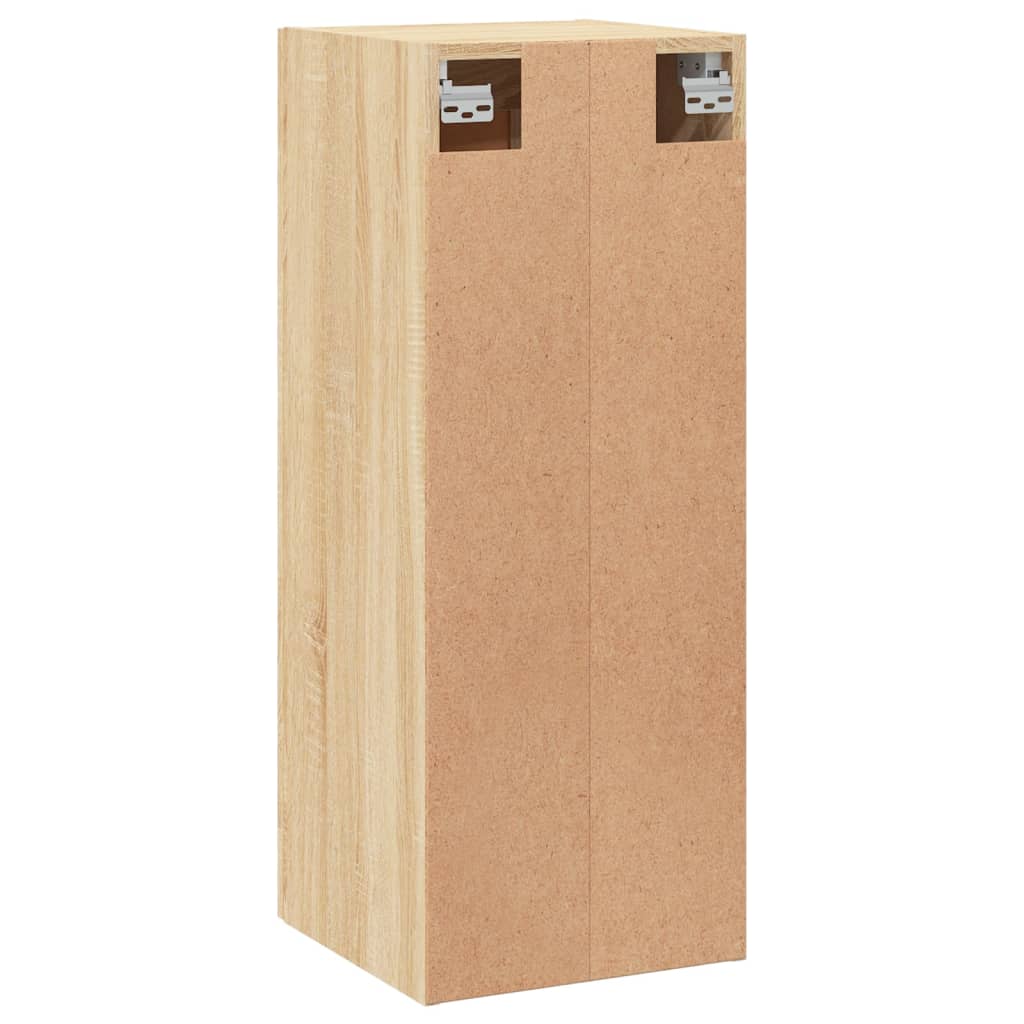 Wandkast 34,5X34X90 Cm Bewerkt Hout Kleurig Sonoma eiken