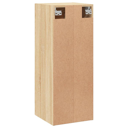 Wandkast 34,5X34X90 Cm Bewerkt Hout Kleurig Sonoma eiken