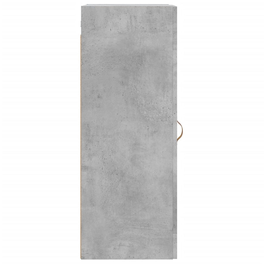 Wandkast 34,5X34X90 Cm Bewerkt Hout Betongrijs