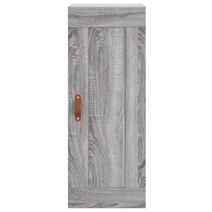 Wandkast 34,5X34X90 Cm Bewerkt Hout Grijs Sonoma Eikenkleurig