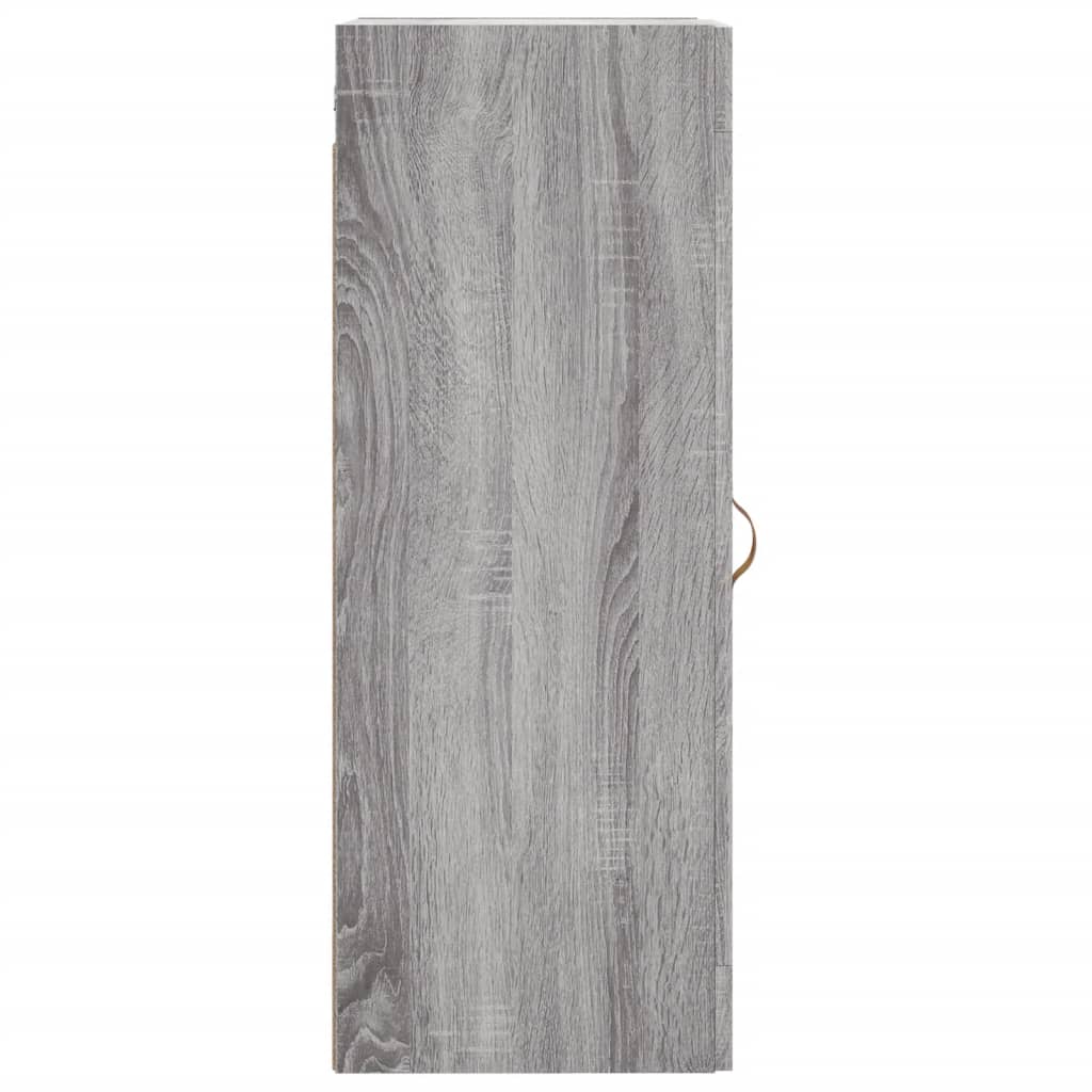 Wandkast 34,5X34X90 Cm Bewerkt Hout Grijs Sonoma Eikenkleurig