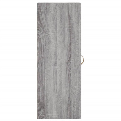 Wandkast 34,5X34X90 Cm Bewerkt Hout Grijs Sonoma Eikenkleurig
