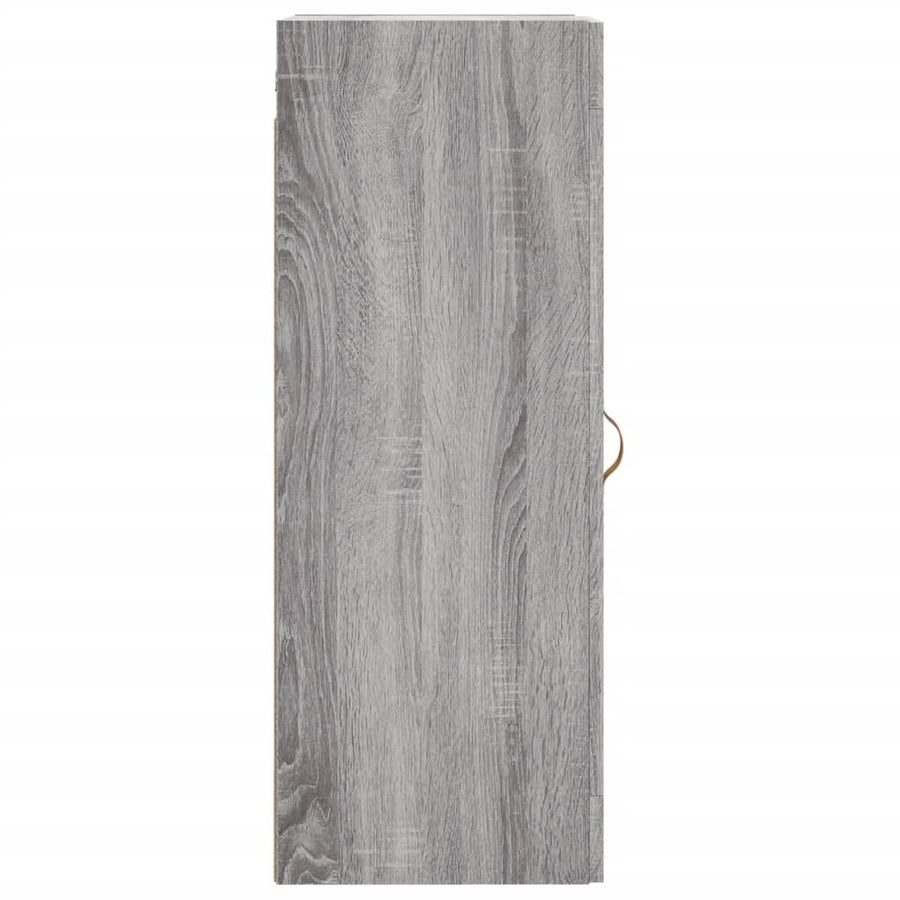 Wandkast 34,5X34X90 Cm Bewerkt Hout Grijs Sonoma Eikenkleurig