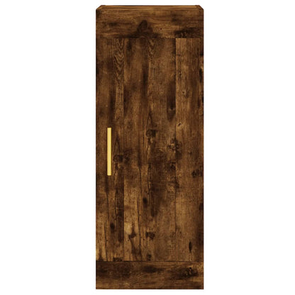 Wandkast 34,5X34X90 Cm Bewerkt Hout Gerookt Eikenkleurig