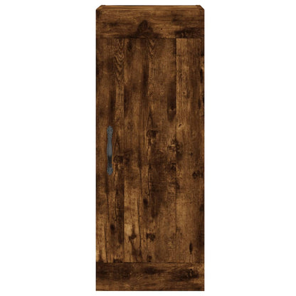 Wandkast 34,5X34X90 Cm Bewerkt Hout Gerookt Eikenkleurig