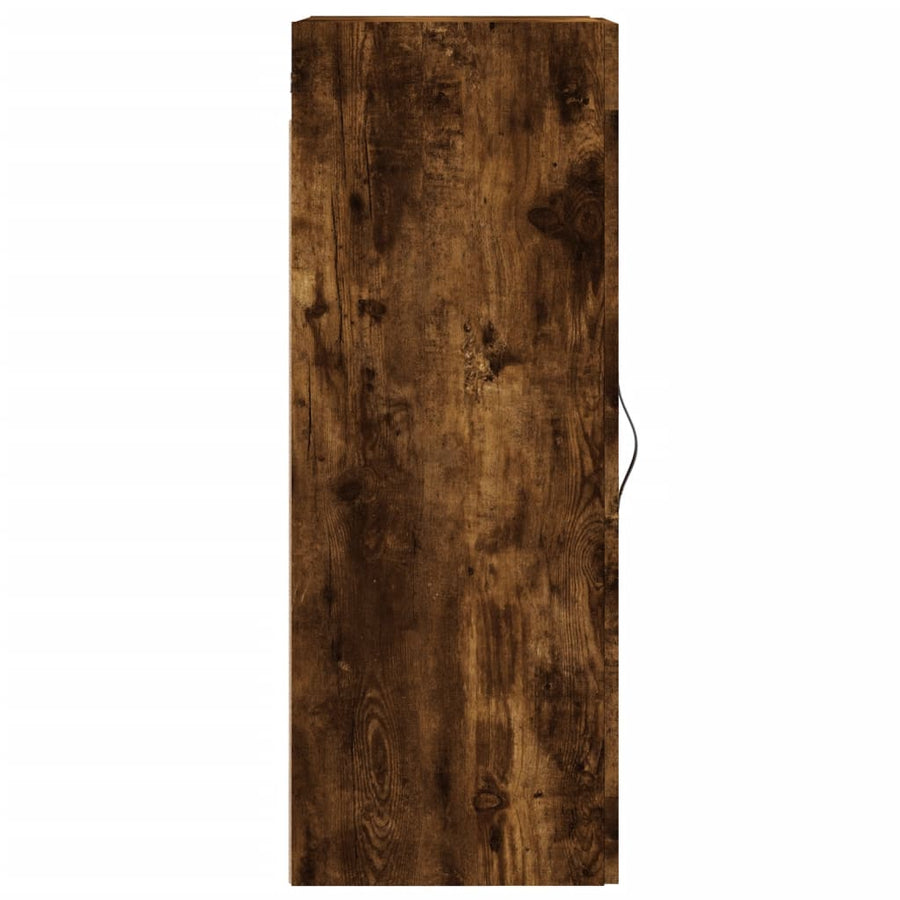Wandkast 34,5X34X90 Cm Bewerkt Hout Gerookt Eikenkleurig